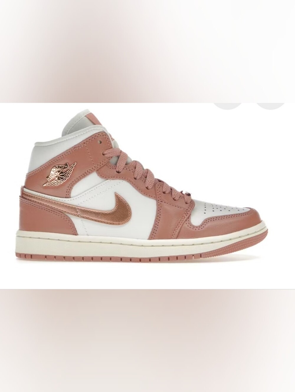 Air Jordan 1 Mid SE  (Red Stardust / metallic copper/ Rose Gold - White-Sail)